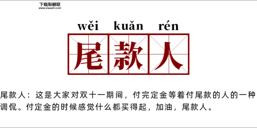 尾款人是什么意思(双十一你剁手了吗)