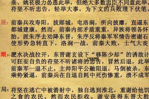 战争成语故事(谢石用什么计谋打败了苻坚)