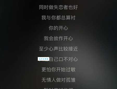 我终于可以不再爱你了歌词哪里最打动你?分享你的感受!