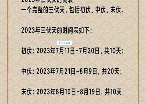 什么时候暑伏第一天？数伏的算法规则公布了！