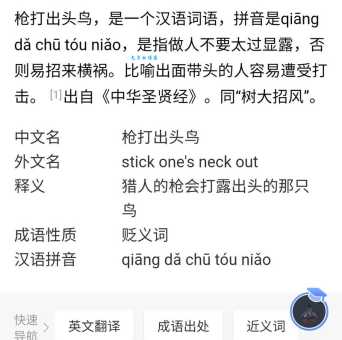 枪打出头鸟是什么意思？听听过来人怎么说！