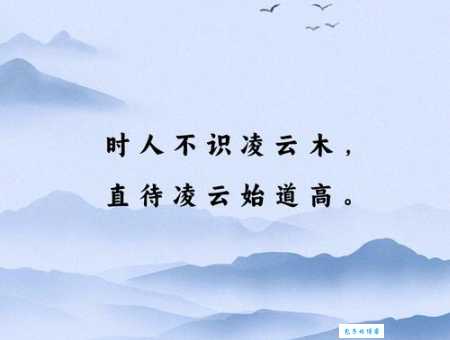 “时人不识凌云木”这句诗，对应的生肖是？