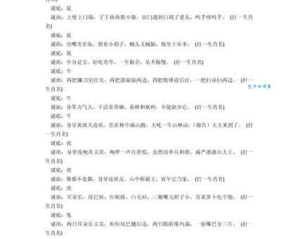 “五方杂处”谜语,猜猜是哪个生肖?