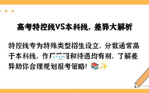 高考特控线与本科线有何不同？简单易懂的解释