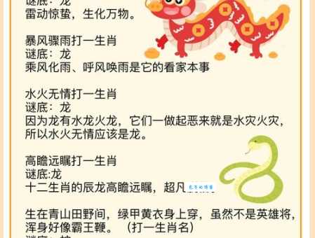 解读“随意一瞥”生肖之谜，你猜对了吗？