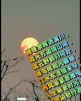 “山衔落日浸寒漪”诗句赏析及含义深度解读