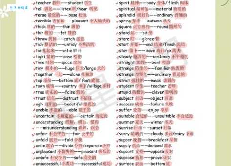 出乎意料的反义词有哪些？实用总结都在这！