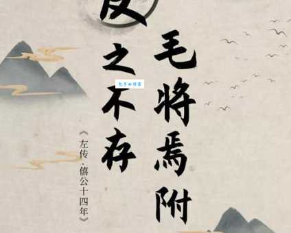 皮不存而毛焉附什么意思 古人这句话到底想说什么