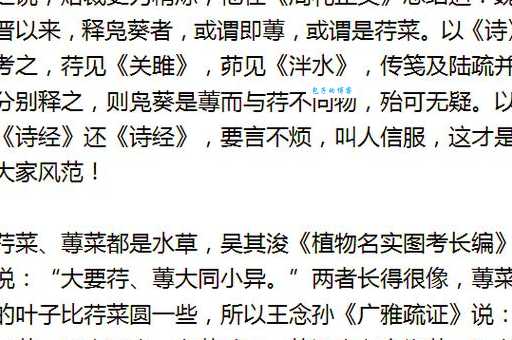参差荇菜左右流之的含义 诗经中最美的句子解析