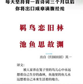 羁鸟恋旧林池鱼思故渊是什么意思 这句诗的真实含义解析
