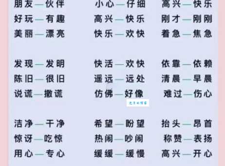 洗手奉职近义词反义词大全及正确用法指南