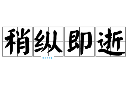 稍纵即逝是什么意思原来这个成语是这样解释的