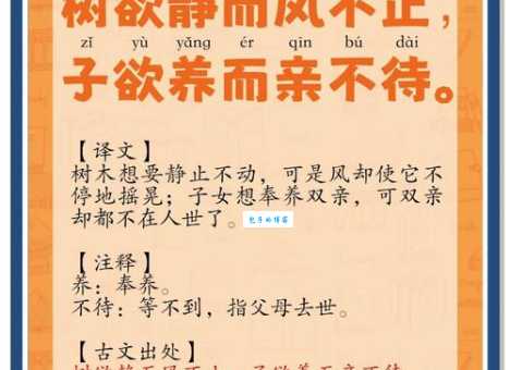 树欲静而风不止是什么意思 这个成语故事让人泪目