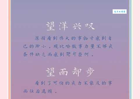 望洋兴叹的意思原来这么简单一看就懂