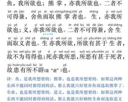 鱼与熊掌不可兼得是什么意思为什么说这是人生智慧