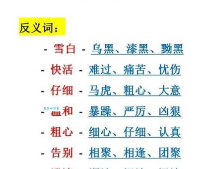 脱口而出的同义词和近义词 反义词区别用法全知道