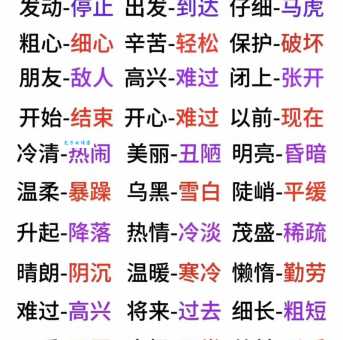 敲敲打打的反义词是什么这些词你了解多少