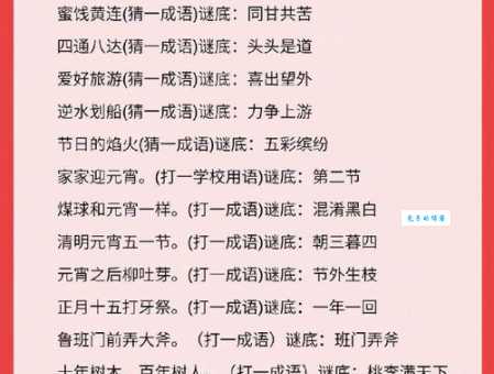 元宵同返家打一成语答案很多人都猜错了