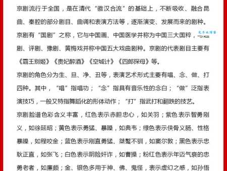 国粹的意思和代表 京剧书法等传统艺术介绍