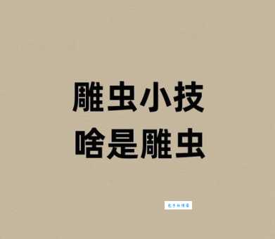 雕虫小技虫指什么古人为何用虫形容小技术