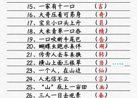 猜字谜花前柳畔打一字你能想到吗