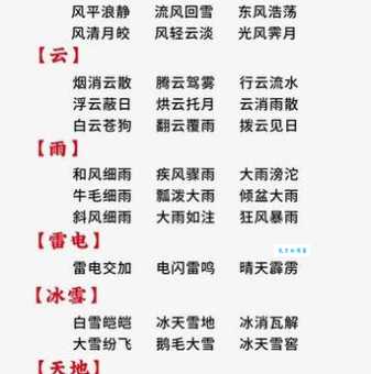 风霜雨雪成语含义解析 看完就懂