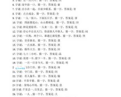 会后还须添后劲打一字谜语答案揭晓啦