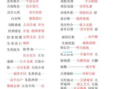 清晰的反义词有哪些生活中常用词汇解析
