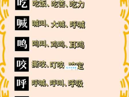 口字旁的字有哪些字