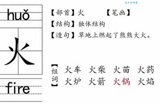 火字组词