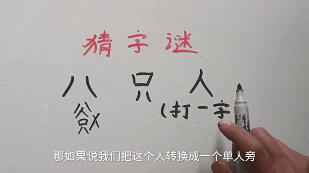 只见意中有一人打一字，看看谁能快速破解！