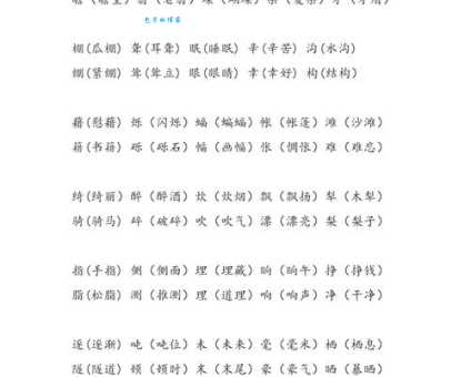 列组词有什么规律？掌握规律组词不再难！