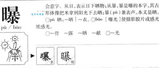曝的组词不了解？这些知识值得一看