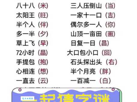 四个晚上打一字，这字谜推理过程大揭秘