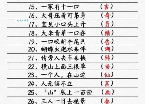 拿不出手打一字谜底怎么解？这方法超管用！