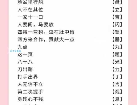 天下纵横谈打一字谜底难猜？专家教你解谜思路