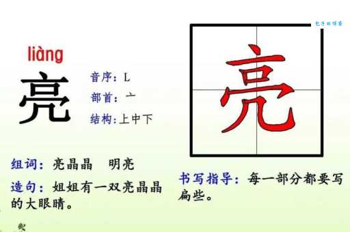 亮字的偏旁是什么？一文带你弄清楚！