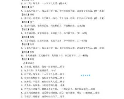 猜水果谜题红关公白刘备张飞三结义 你能猜对吗