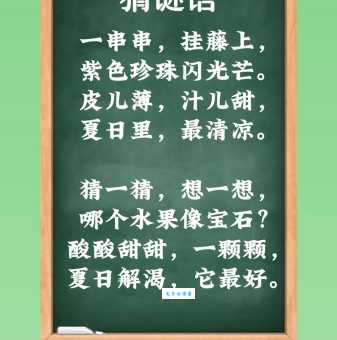 青树节青瓜谜题猜水果 你能猜对这个吗
