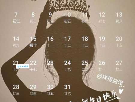 一月七日打一个字