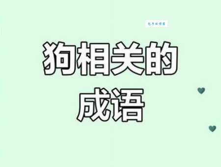 想了解犬开头的成语?这几个故事助你记忆!