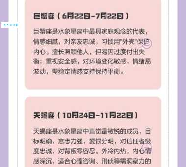水象星座有哪些？深入解读这三大星座的性格特点！