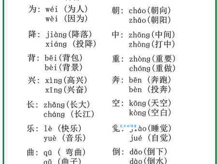单的多音字组词怎么用最准确？掌握使用场景！