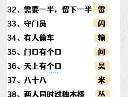 经典的有关汉字的字谜：有趣又益智的汉字猜谜活动合集