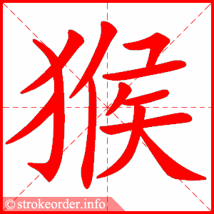 猴的笔顺写法详解，教你轻松记住猴字的笔画！