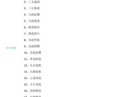 关于虎年的吉祥成语推荐，送长辈送朋友都非常合适！