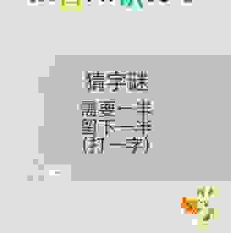 轻松解密:夺去一半留一半这个谜语的正确答案是什么字