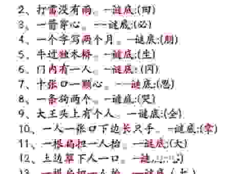 矮树打一字谜底是什么?这个字其实很简单你肯定知道