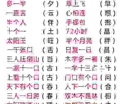 猜字谜：重点支援大西北打一字 简单方法帮你破解